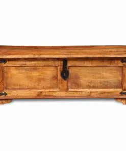 vidaXL Storage Chest Rough Mango Wood