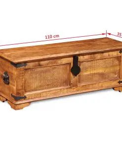 vidaXL Storage Chest Rough Mango Wood