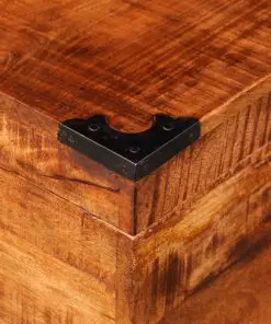 vidaXL Storage Chest Cubic Rough Mango Wood