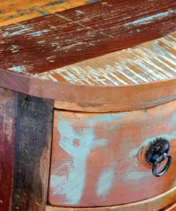 vidaXL Reclaimed Cabinet with 3 Drawers Solid Wood