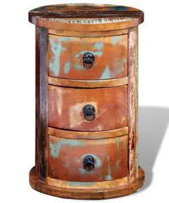 vidaXL Reclaimed Cabinet with 3 Drawers Solid Wood
