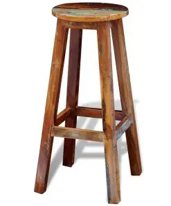 vidaXL Bar Stool Solid Reclaimed Wood