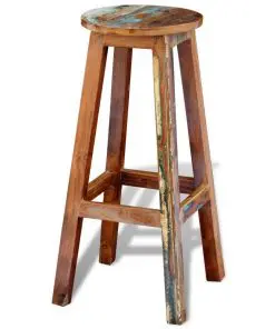 vidaXL Bar Stool Solid Reclaimed Wood