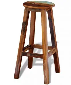 vidaXL Bar Stool Solid Reclaimed Wood