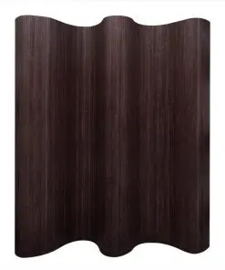 vidaXL Room Divider Bamboo Dark Brown 250×195 cm