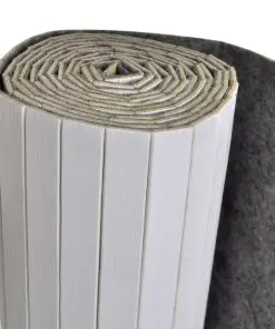 vidaXL Room Divider Bamboo White 250×195 cm