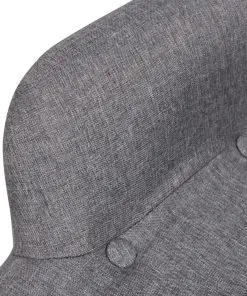 vidaXL Armchair with Footstool Grey Fabric