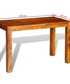 vidaXL Dining Table Solid Sheesham Wood 120x60x76 cm