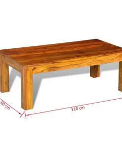 vidaXL Coffee Table Solid Sheesham Wood 110x60x40 cm