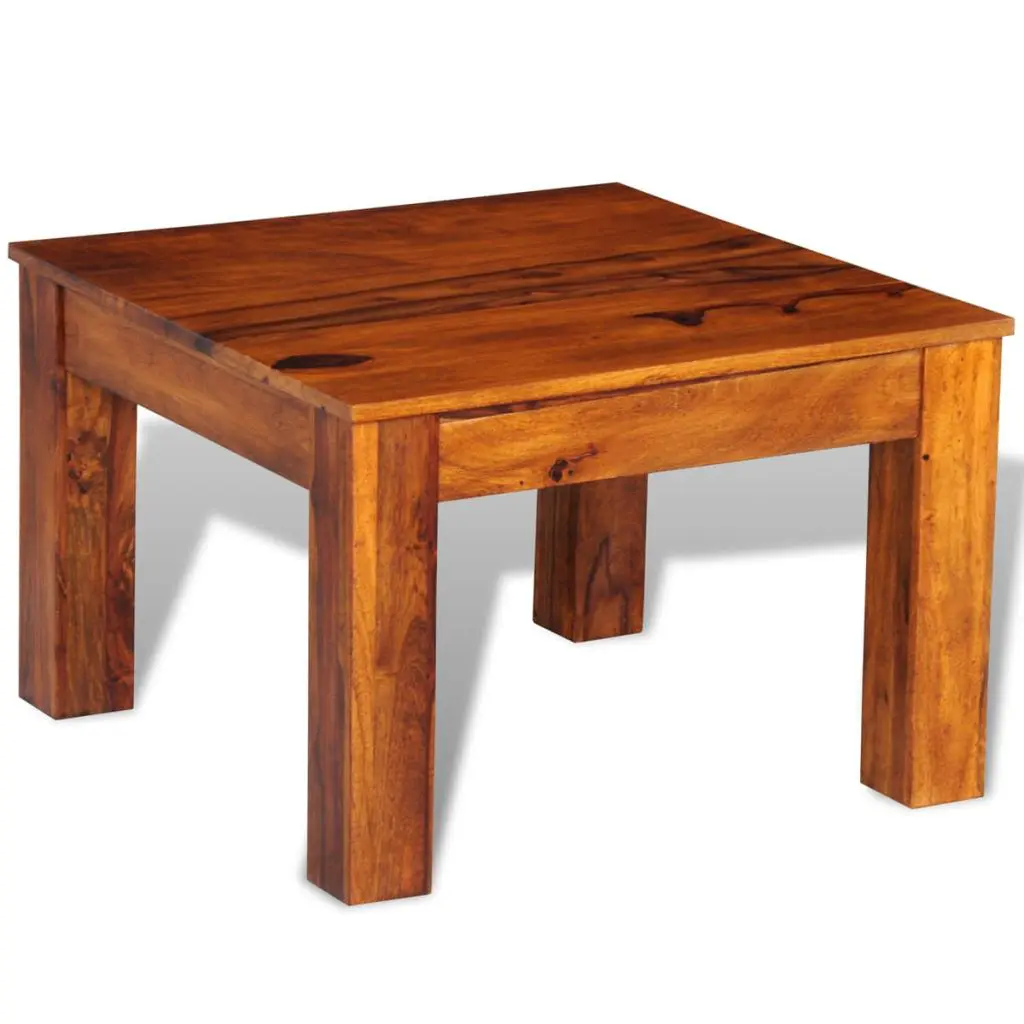 vidaXL Coffee Table Solid Sheesham Wood 60x60x40 cm