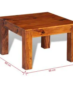 vidaXL Coffee Table Solid Sheesham Wood 60x60x40 cm