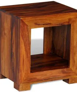 vidaXL End Table Solid Sheesham Wood 37x29x40 cm