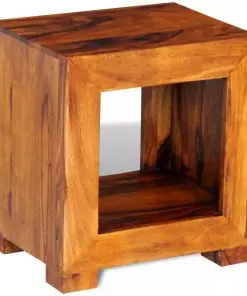 vidaXL End Table Solid Sheesham Wood 37x29x40 cm