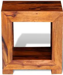 vidaXL End Table Solid Sheesham Wood 37x29x40 cm