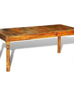 vidaXL Dining Table 180x85x76 cm Solid Sheesham Wood