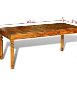 vidaXL Dining Table 180x85x76 cm Solid Sheesham Wood