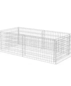 vidaXL Gabion Planter Galvanised Steel 180x90x50 cm