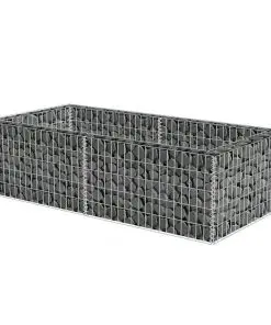 vidaXL Gabion Planter Galvanised Steel 180x90x50 cm