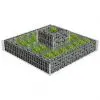 vidaXL Gabion Planter Galvanised Steel 120x120x20