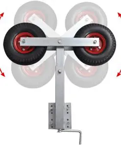 Boat Trailer Double Wheel Bow Support Set of 2 59 – 84 cm