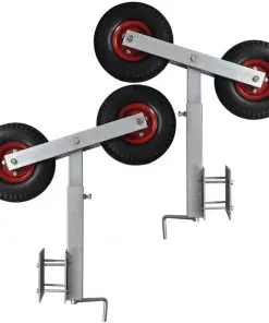 Boat Trailer Double Wheel Bow Support Set of 2 59 – 84 cm