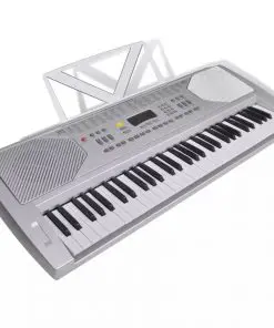 61-key Electric Keyboard with Music Stand + Adjustable Keyboard Stand