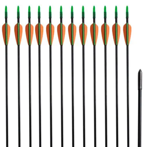vidaXL Standard Recurve Bow Arrows 30″ 0.6 cm Fiberglass 12 pcs