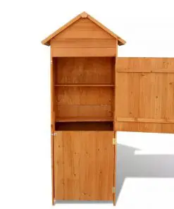 vidaXL Garden Storage Cabinet Brown 79x49x190 cm