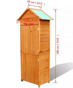 vidaXL Garden Storage Cabinet Brown 79x49x190 cm