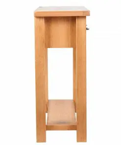 vidaXL Console Table with 2 Drawers 83x30x73 cm Solid Oak Wood