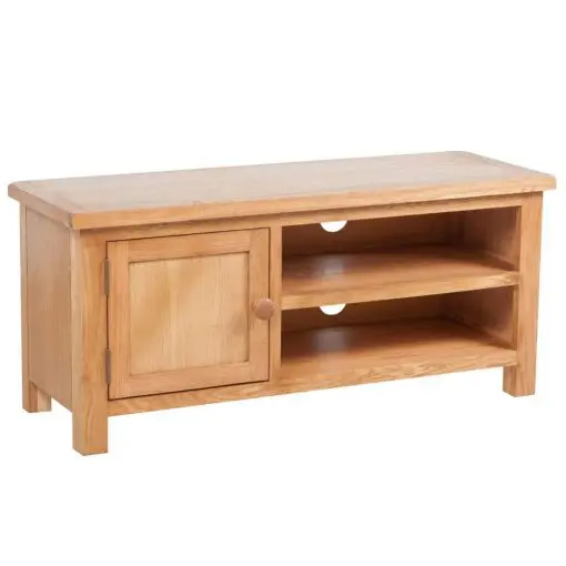 vidaXL TV Cabinet 103 x 36 x 46 cm Solid Oak Wood