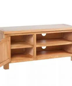 vidaXL TV Cabinet 103 x 36 x 46 cm Solid Oak Wood