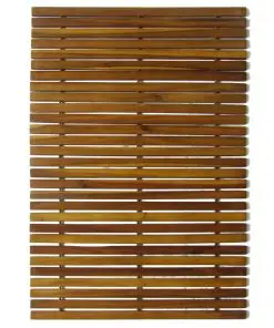 2 pcs Acacia Bath Mat 80 x 50 cm