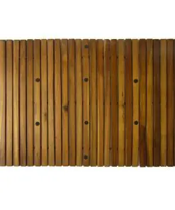 2 pcs Acacia Bath Mat 80 x 50 cm