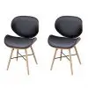 vidaXL Dining Chairs 2 pcs Bentwood and Faux Leather vidaXL Dining Chairs 2 pcs Bentwood and Faux Leather