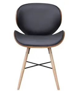 vidaXL Dining Chairs 2 pcs Bentwood and Faux Leather