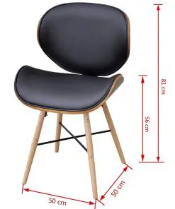vidaXL Dining Chairs 2 pcs Bentwood and Faux Leather