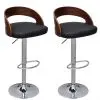 vidaXL Bar Stools 2 pcs Bent Wood