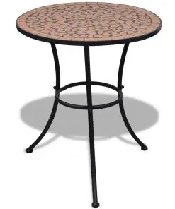 vidaXL 3 Piece Bistro Set Ceramic Tile Terracotta