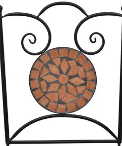 vidaXL 3 Piece Bistro Set Ceramic Tile Terracotta