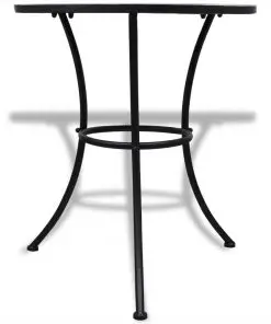 vidaXL 3 Piece Bistro Set Ceramic Tile Blue and White