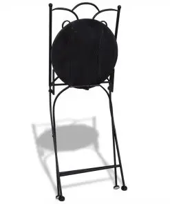 vidaXL 3 Piece Bistro Set Ceramic Tile Blue and White