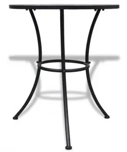 vidaXL 3 Piece Bistro Set Ceramic Tile Terracotta and White