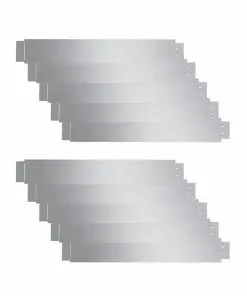 vidaXL Set of 10 Flexible Lawn Fence Galvanised Steel 100 x 15 cm