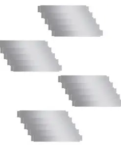 vidaXL Set of 20 Flexible Lawn Fence Galvanised Steel 100 x 15 cm