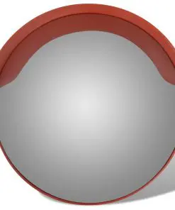 vidaXL Convex Traffic Mirror PC Plastic Orange 60 cm
