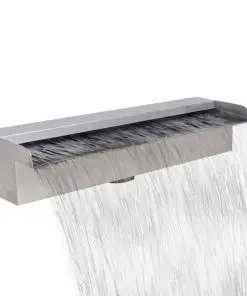 Rectangular Waterfall Pool Fountain Stainless Steel 45 cm