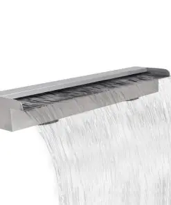 Rectangular Waterfall Pool Fountain Stainless Steel 90 cm