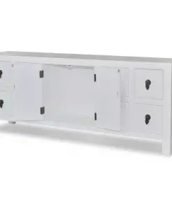 vidaXL Wooden Sideboard Asian Style with 8 Drawers and 2 Doors