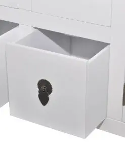 vidaXL Wooden Sideboard Asian Style with 8 Drawers and 2 Doors